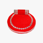 Berrycrave Red Velvet Cloth Gaddi Aasan